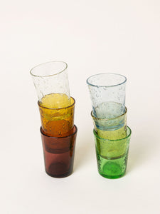 Handblown pitcher set with 6 glasses