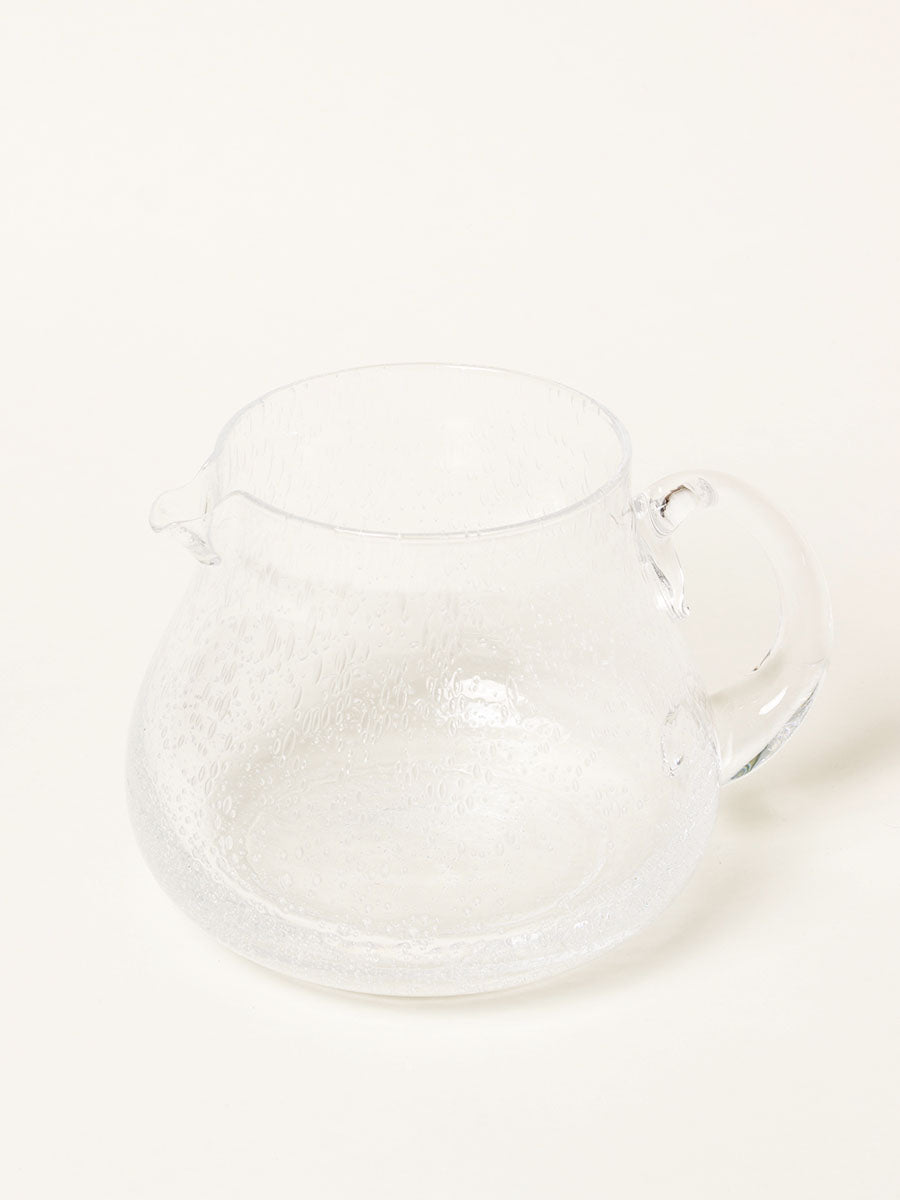 Handblown pitcher set with 6 glasses