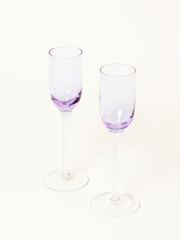 Set of 2 short alexandrite flutes