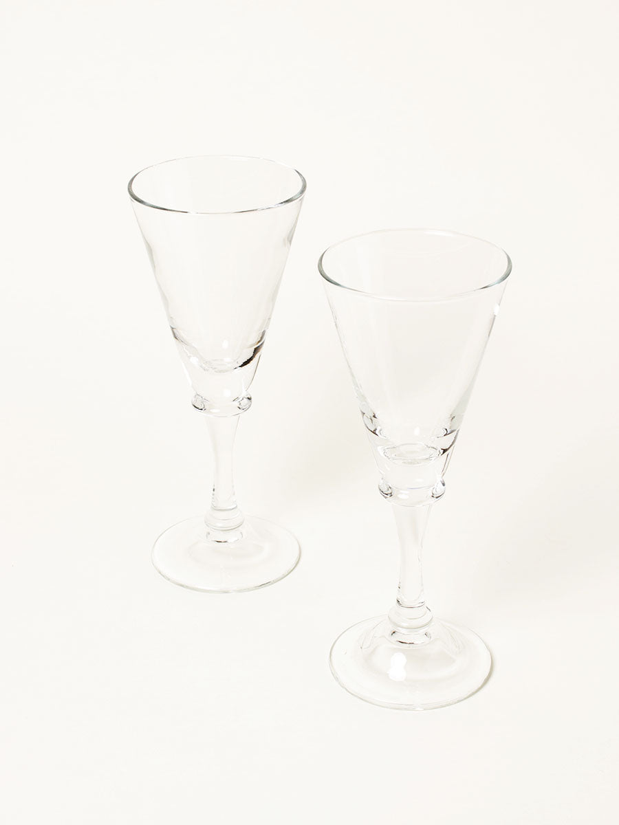 Set of 2 flared wine glasses