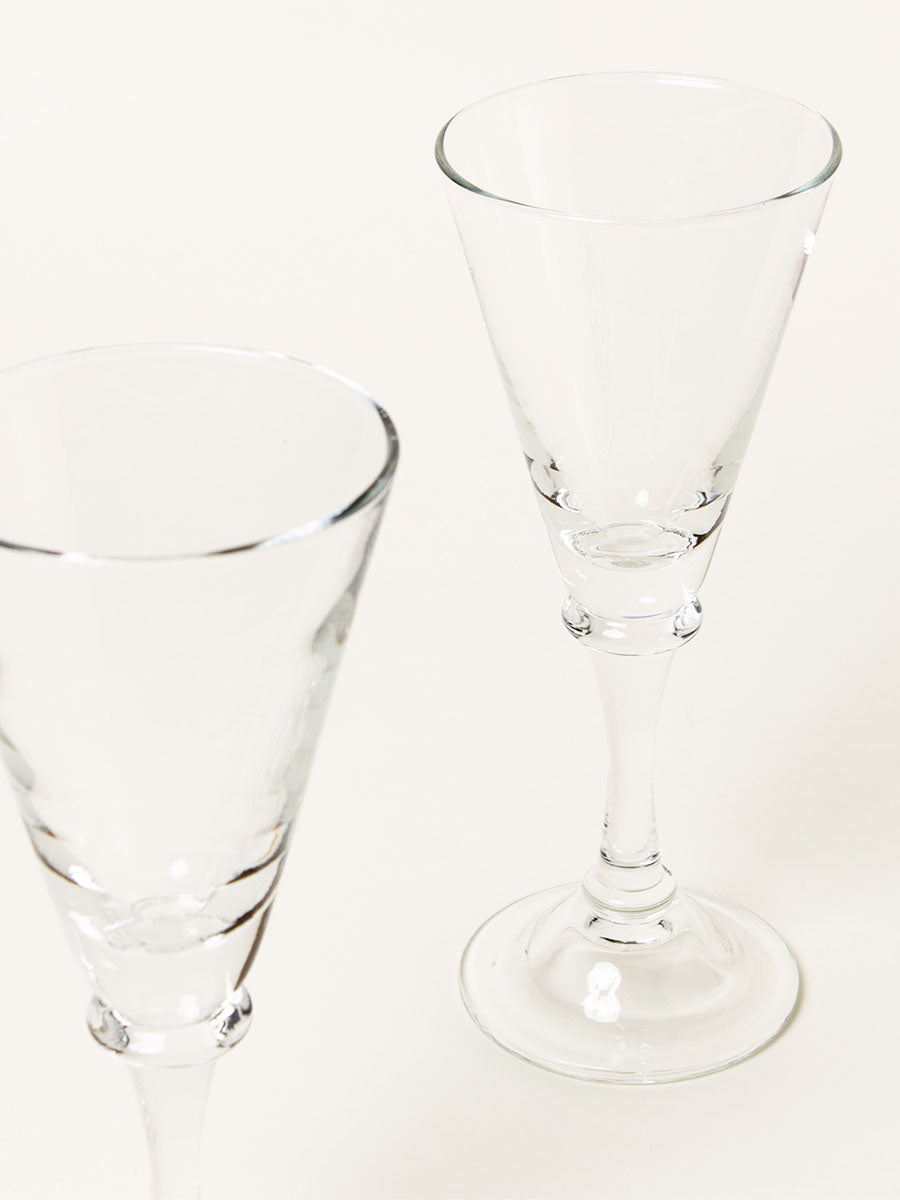 Set of 2 flared wine glasses