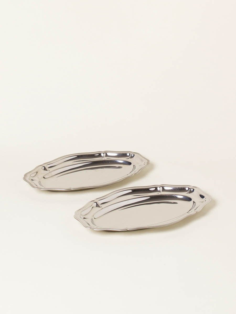 Set of 2 oval plates