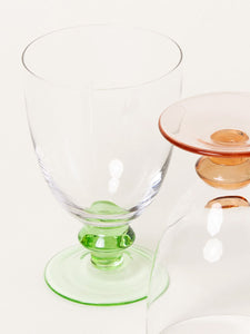 Set of 2 mixed wine glasses