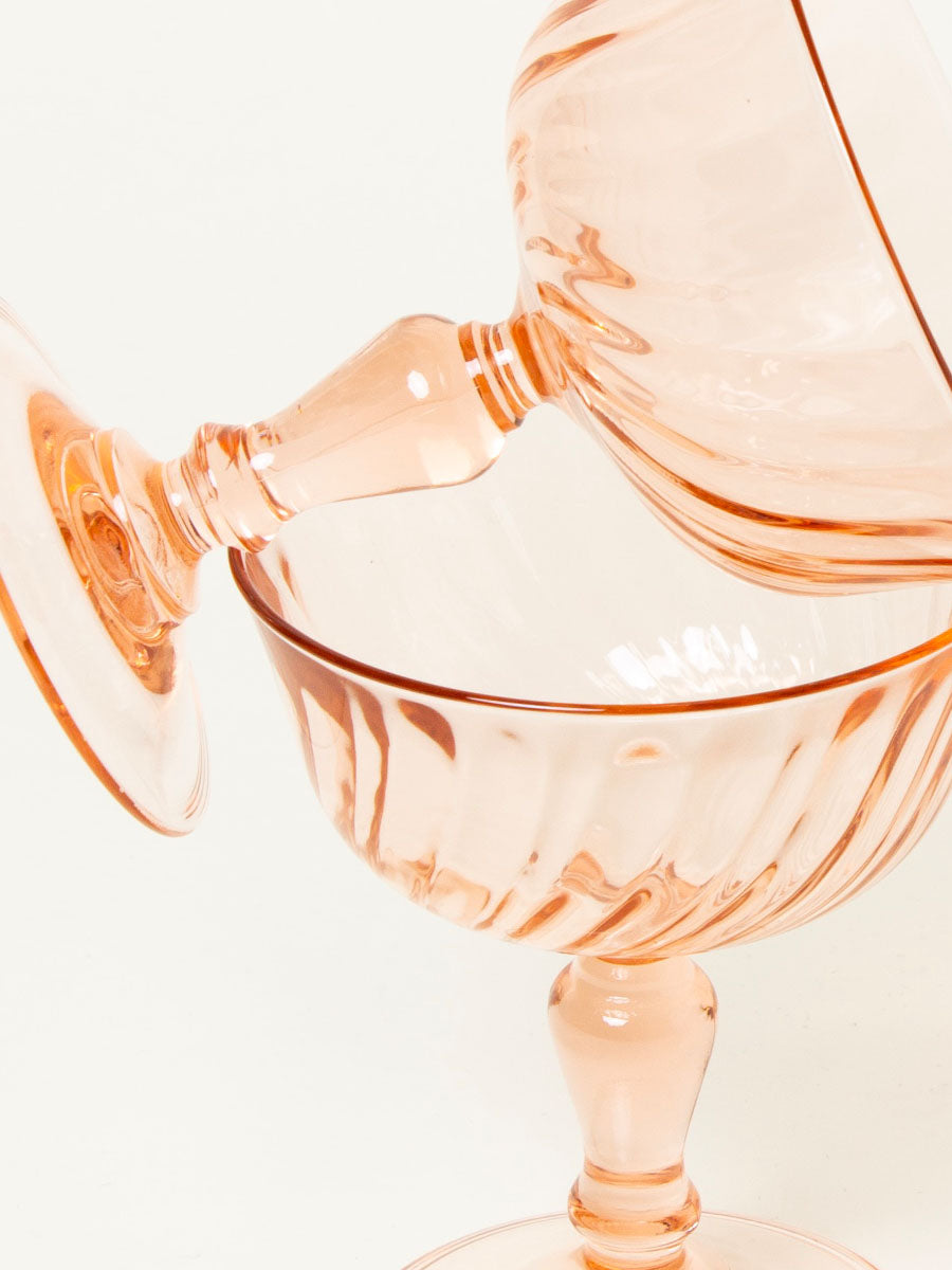 Set of 2 peach coupes