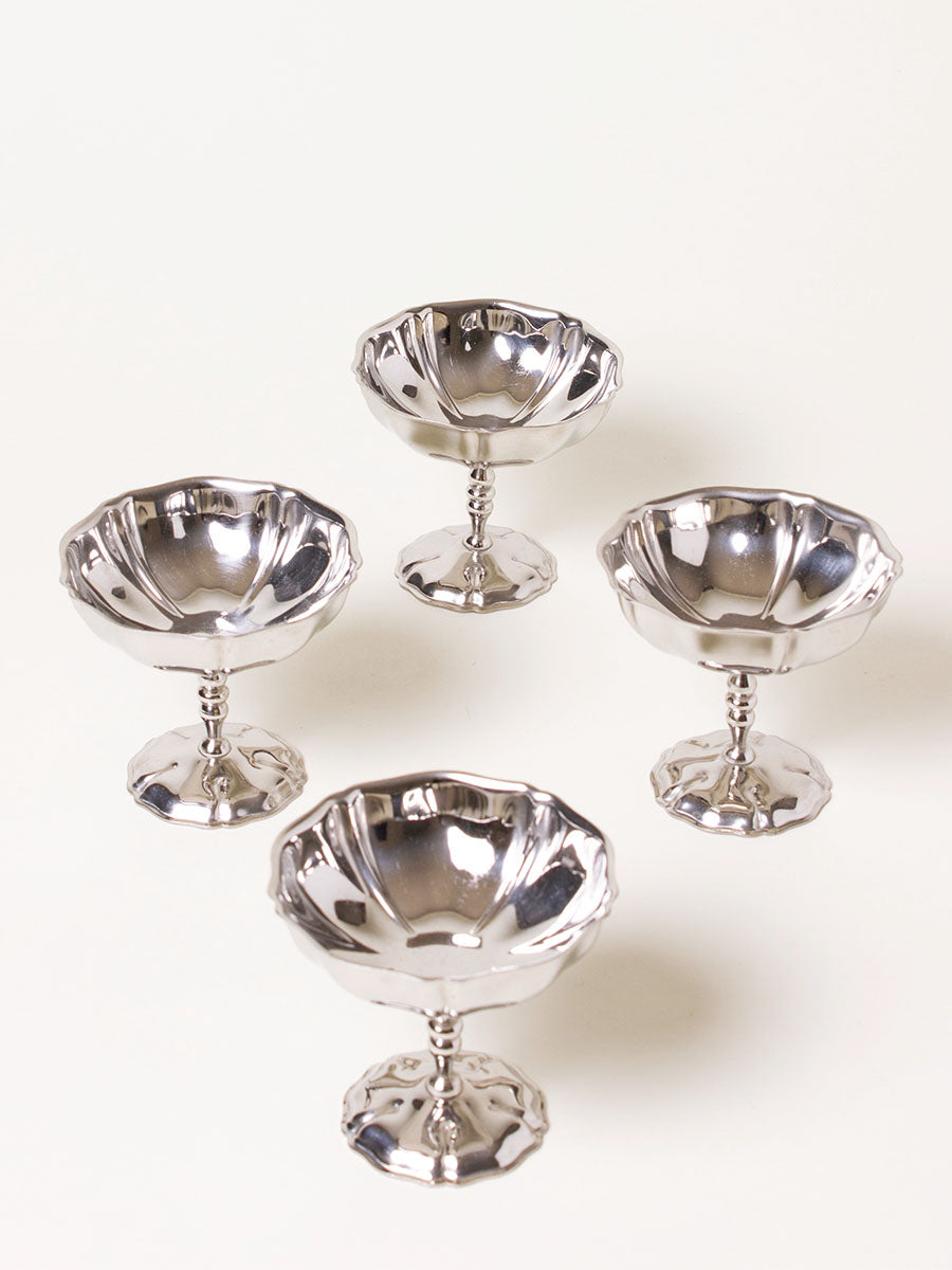 Set of 4 silver coupes