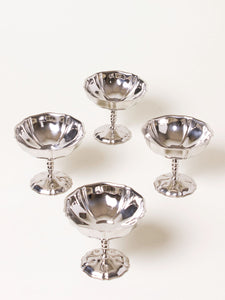 Set of 4 silver coupes