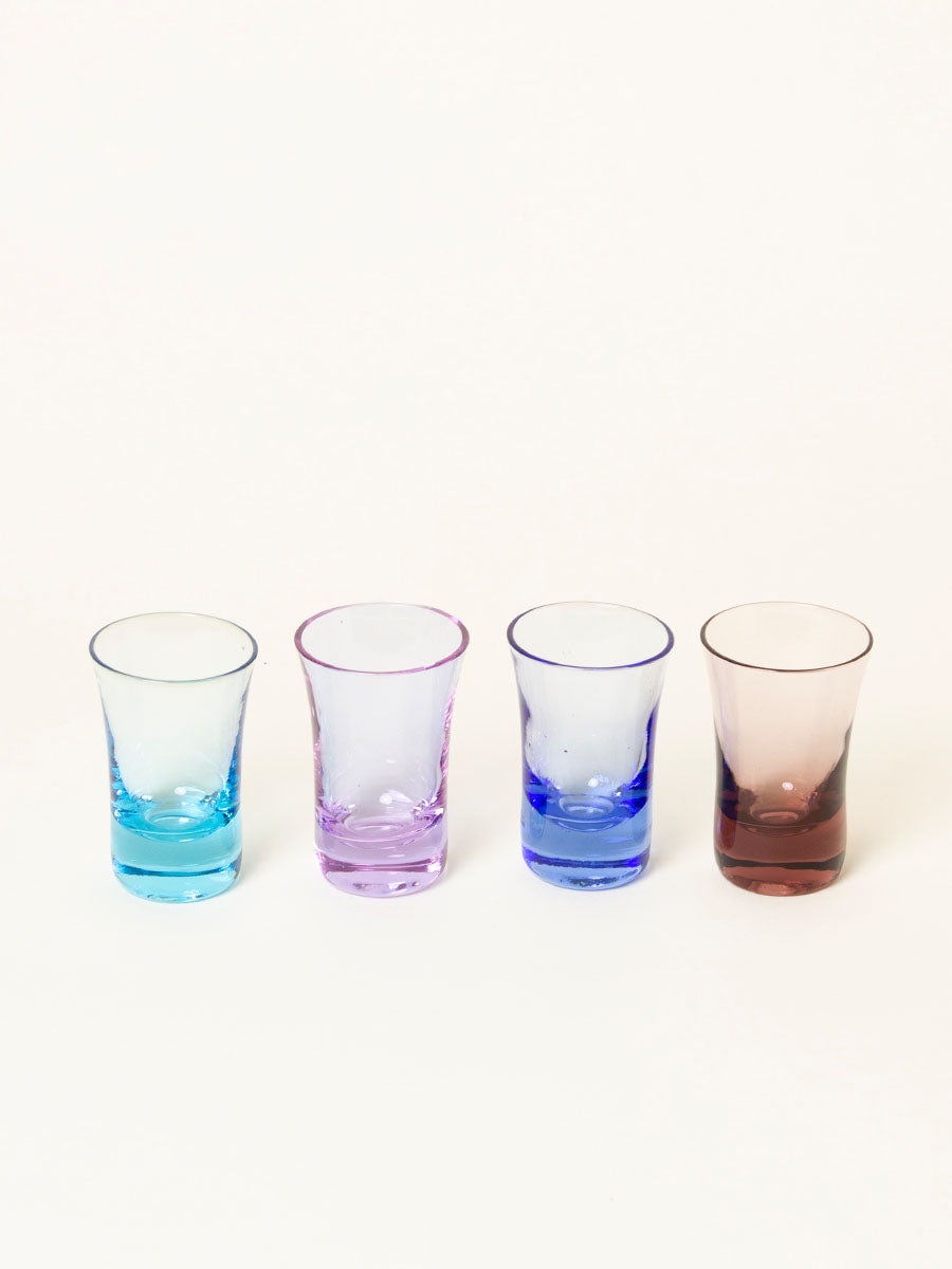 Set of 4 multi-color shot glasses