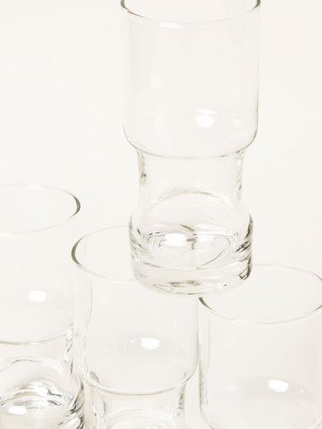 Set of 4 pinched water glasses