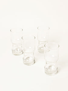 Set of 4 pinched water glasses