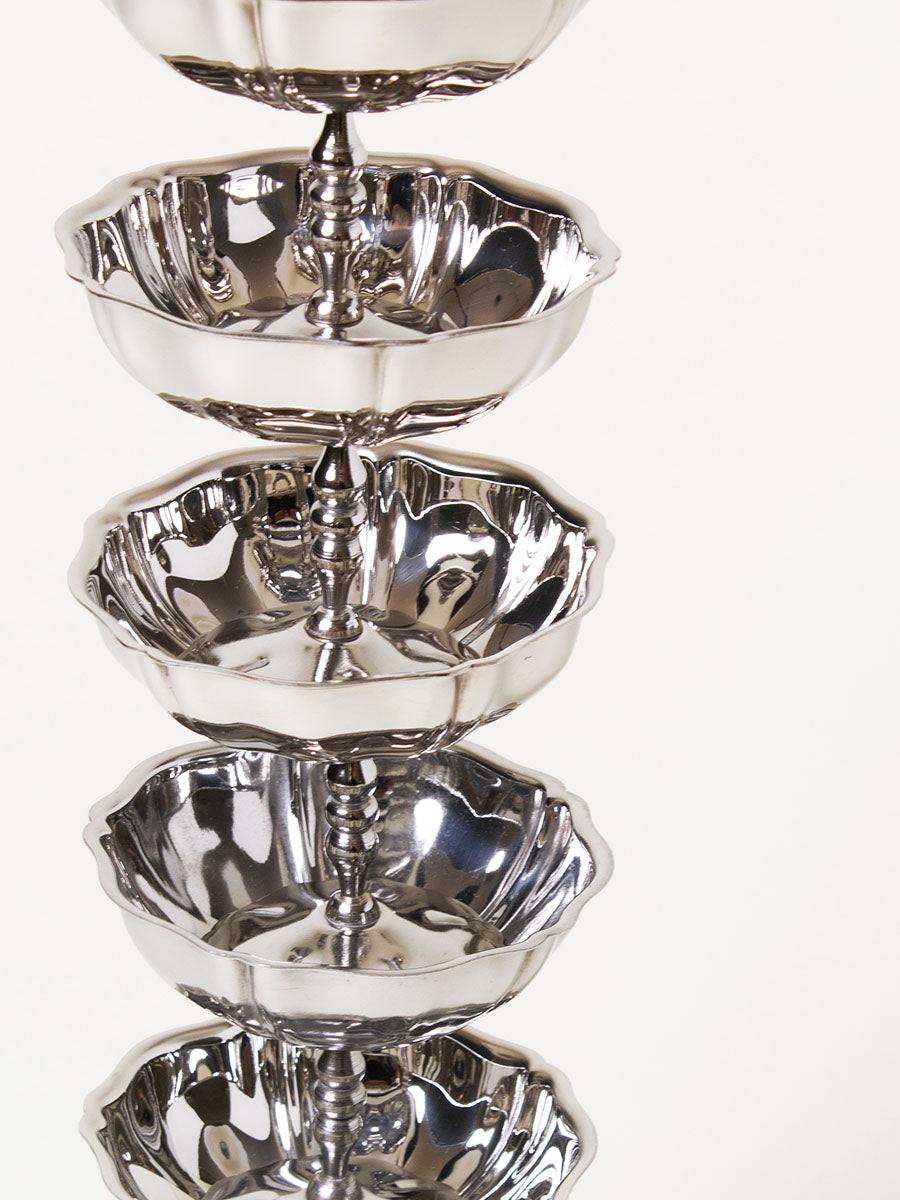 Set of 6 silver coupes