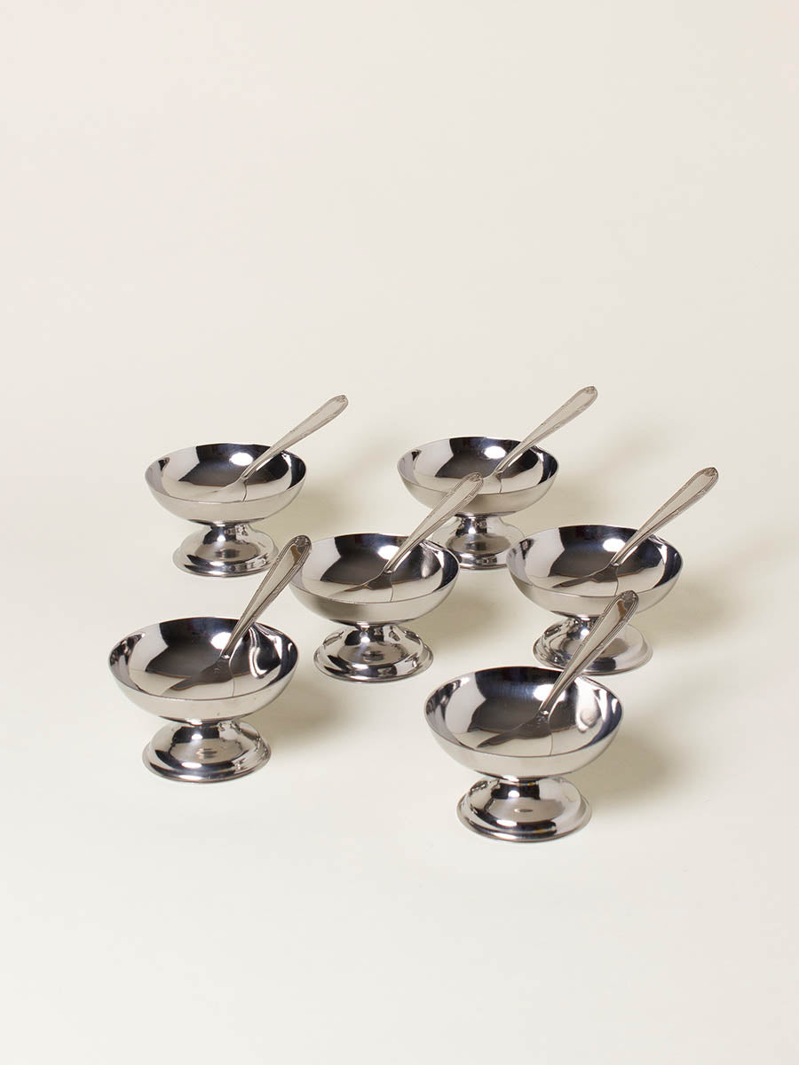 Set of 6 coupes with spoons