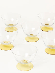 Set of 6 yellow coupes