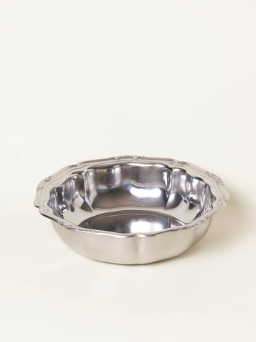 Detailed deep silver dish