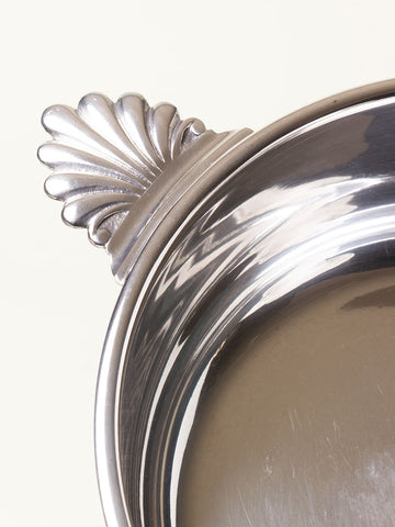 Silver plated bowl with handles