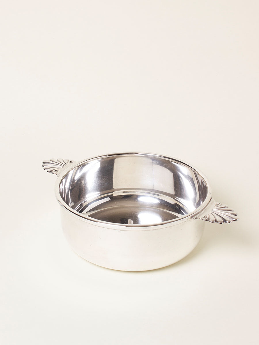 Silver plated bowl with handles