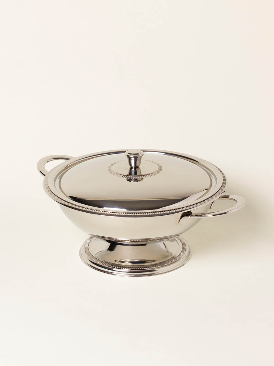 Silver bowl with lid