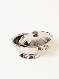 Silver bowl with lid