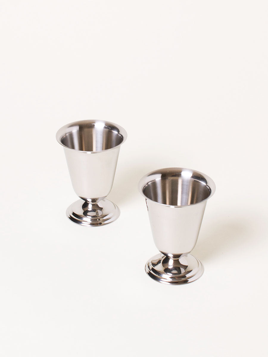 Set of 2 silver goblets