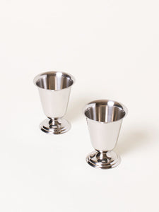 Set of 2 silver goblets