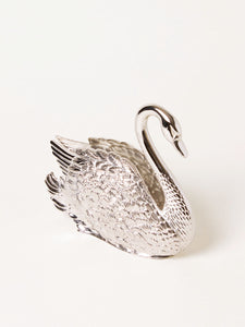 Silver swan napkin holder