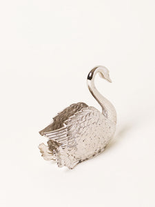 Silver swan napkin holder