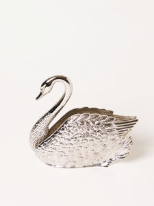 Silver swan napkin holder