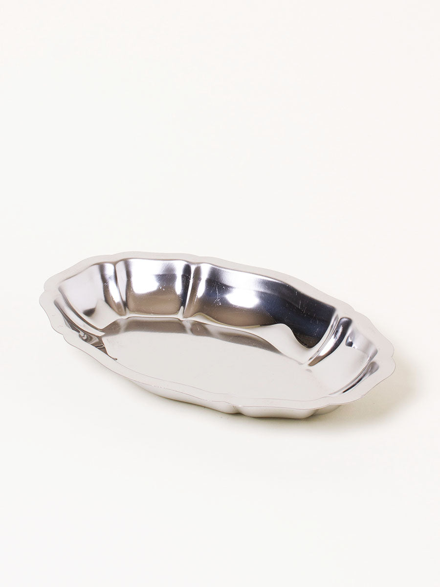 Silver oval bowl