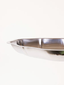 Deep oval silver dish