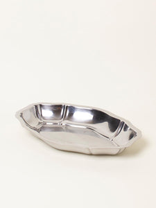 Deep oval silver dish