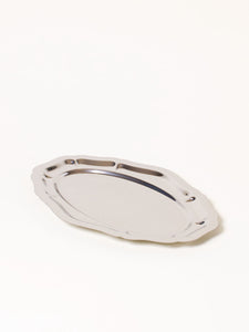 Silver oval plate