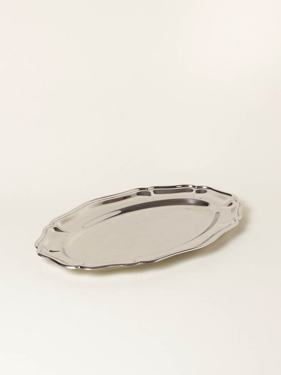 Silver oval plate