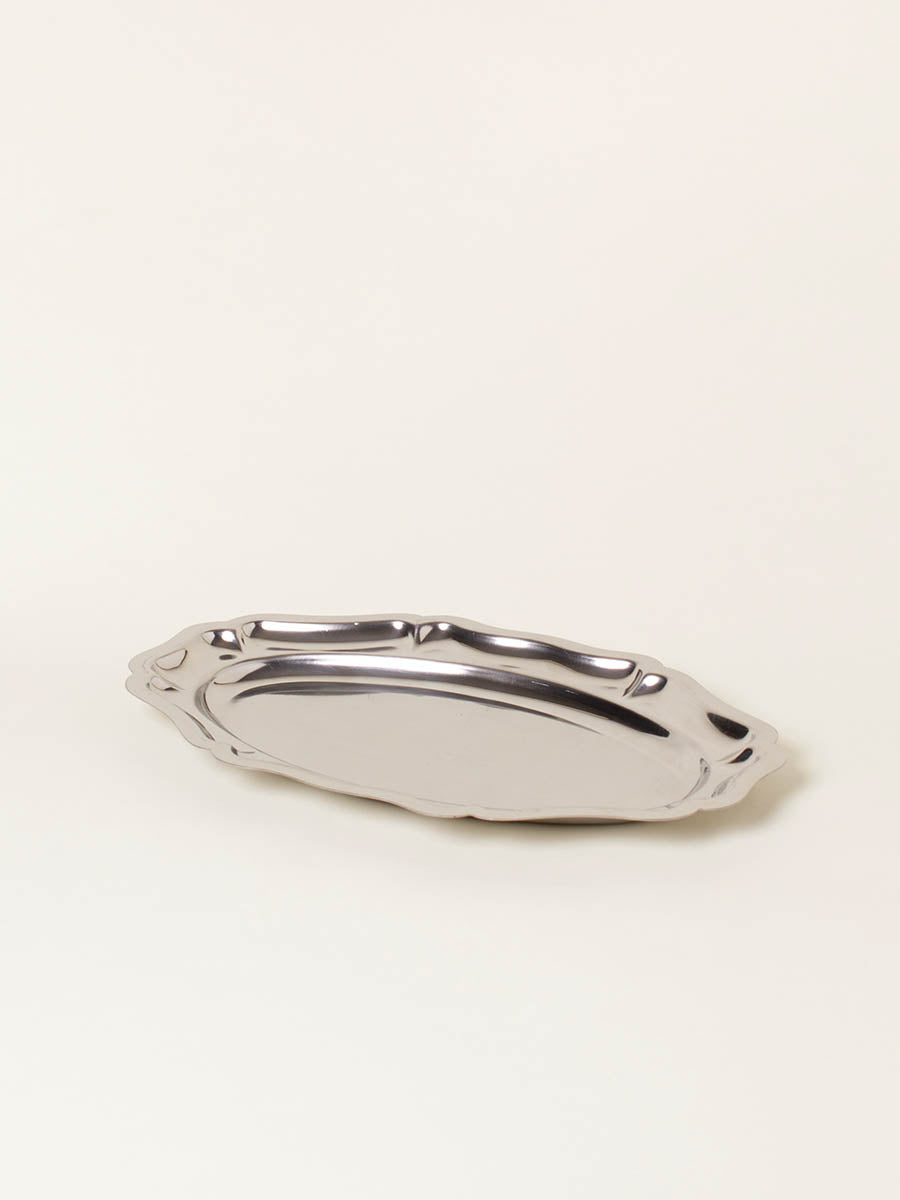 Silver oval plate