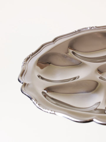 Silver oyster plate