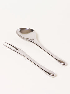 Silver salad servers