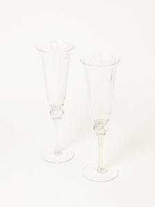 Set of 2 detailed flutes