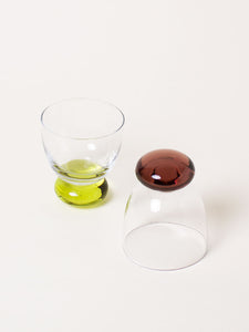 Set of 2 wobbly water glasses
