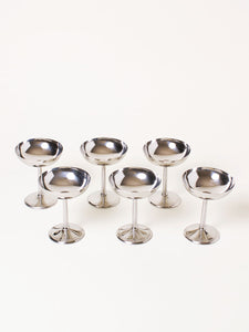 Set of 6 tall coupes with spoons