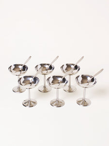 Set of 6 tall coupes with spoons