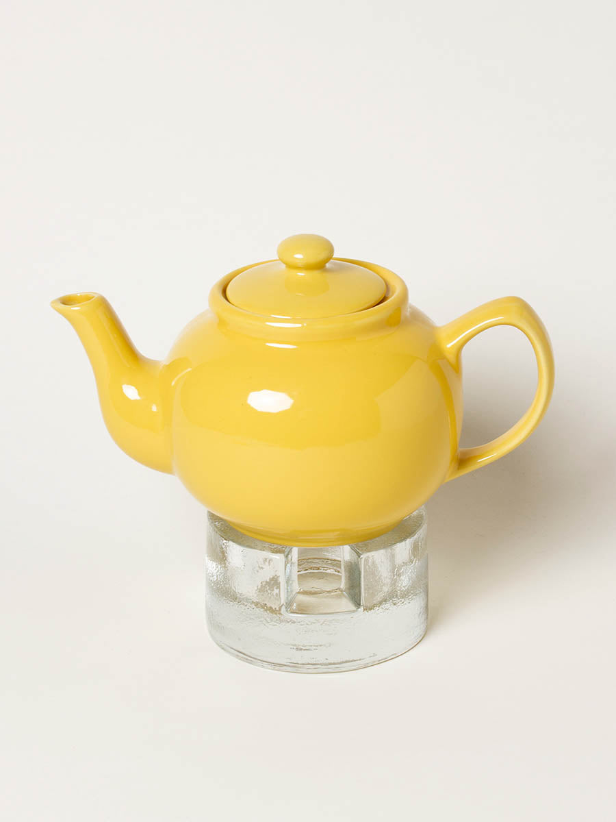 Heavy glass teapot warmer
