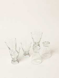 Set of 6 textured liquor glasses