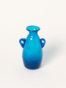 Tiny blue bubble vase