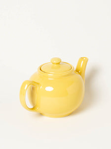 Yellow ceramic teapot