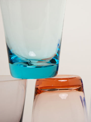 Set of 4 funky water glasses