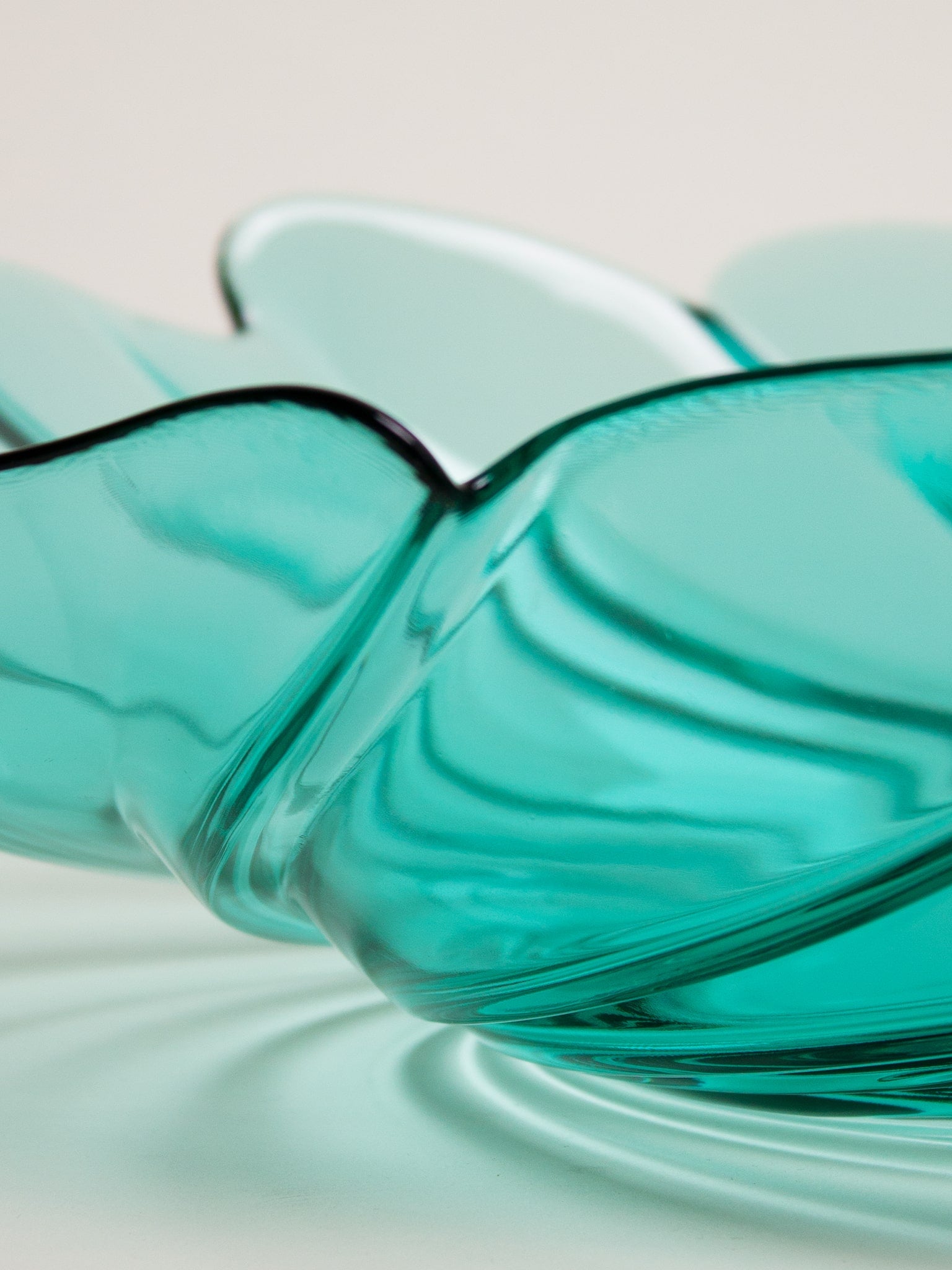 La Loueme aqua swirl bowl glass