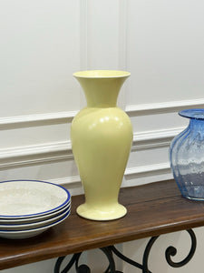 Soft yellow ceramic vase